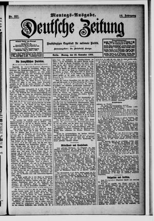 Deutsche Zeitung vom 29.11.1909
