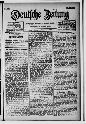 Deutsche Zeitung vom 30.11.1909