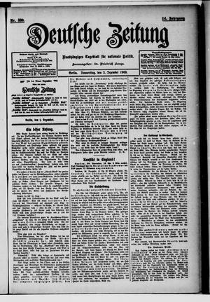 Deutsche Zeitung vom 02.12.1909