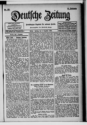 Deutsche Zeitung vom 03.12.1909