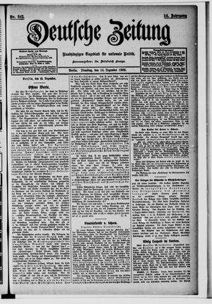 Deutsche Zeitung vom 14.12.1909