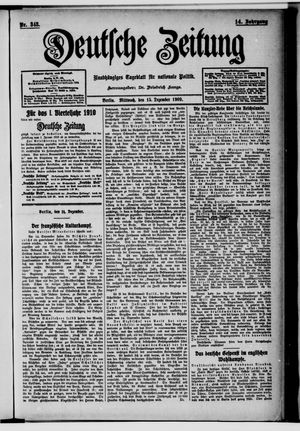 Deutsche Zeitung vom 15.12.1909