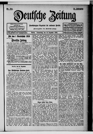 Deutsche Zeitung vom 16.12.1909