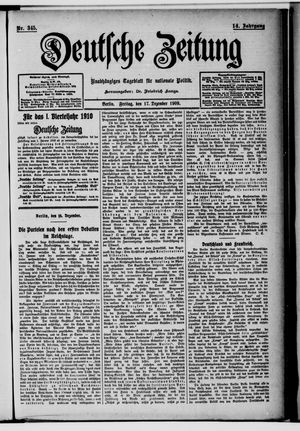 Deutsche Zeitung vom 17.12.1909