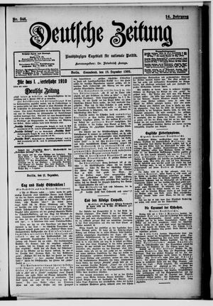 Deutsche Zeitung vom 18.12.1909