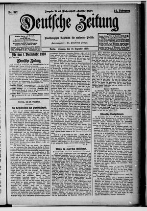 Deutsche Zeitung vom 19.12.1909