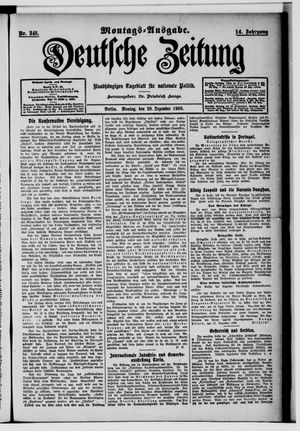Deutsche Zeitung vom 20.12.1909