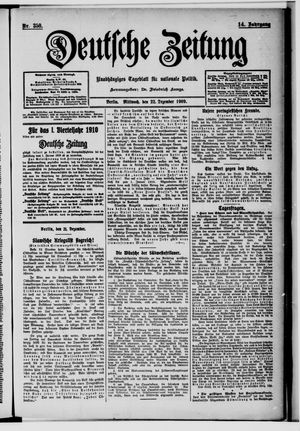 Deutsche Zeitung vom 22.12.1909