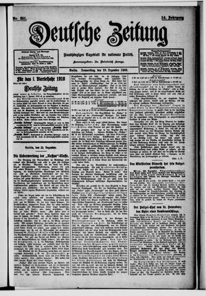 Deutsche Zeitung vom 23.12.1909