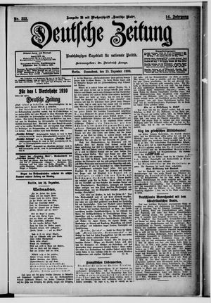 Deutsche Zeitung vom 25.12.1909