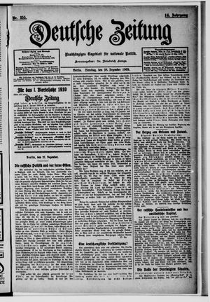 Deutsche Zeitung vom 28.12.1909