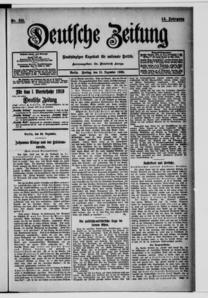 Deutsche Zeitung vom 31.12.1909