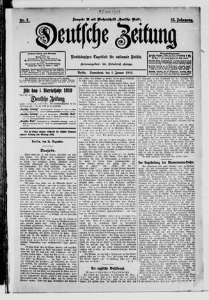 Deutsche Zeitung vom 01.01.1910