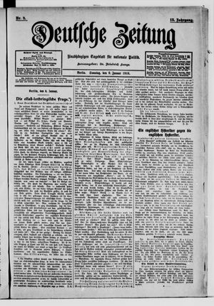 Deutsche Zeitung on Jan 9, 1910