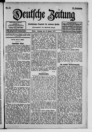 Deutsche Zeitung on Jan 16, 1910