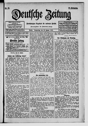 Deutsche Zeitung vom 20.01.1910