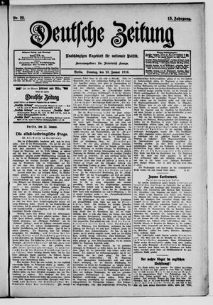 Deutsche Zeitung vom 23.01.1910