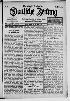 Deutsche Zeitung vom 24.01.1910