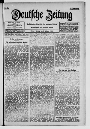 Deutsche Zeitung vom 04.02.1910