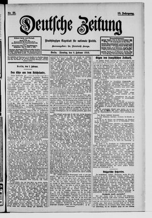 Deutsche Zeitung on Feb 8, 1910