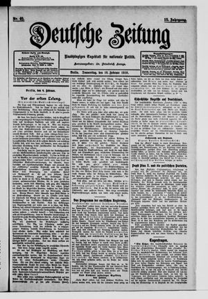 Deutsche Zeitung on Feb 10, 1910