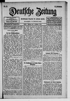 Deutsche Zeitung vom 11.02.1910