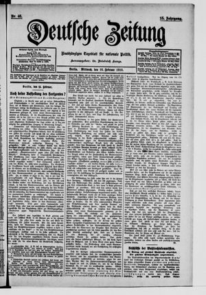 Deutsche Zeitung vom 16.02.1910