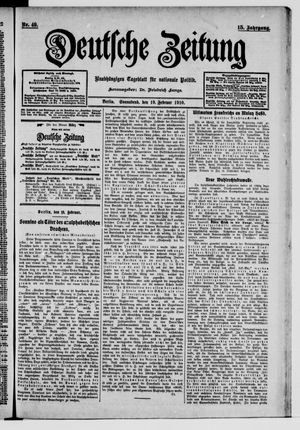 Deutsche Zeitung on Feb 19, 1910