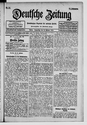 Deutsche Zeitung on Feb 24, 1910