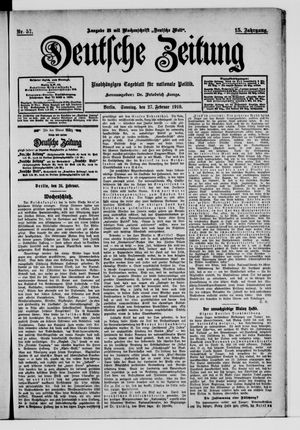 Deutsche Zeitung vom 27.02.1910