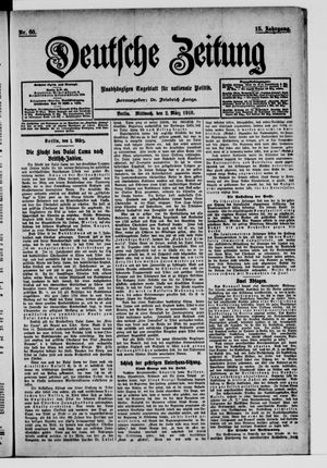 Deutsche Zeitung vom 02.03.1910