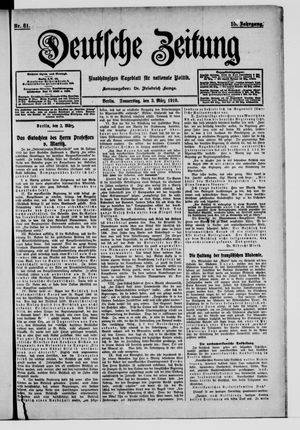 Deutsche Zeitung vom 03.03.1910