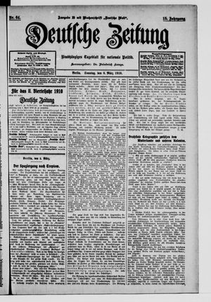 Deutsche Zeitung on Mar 6, 1910