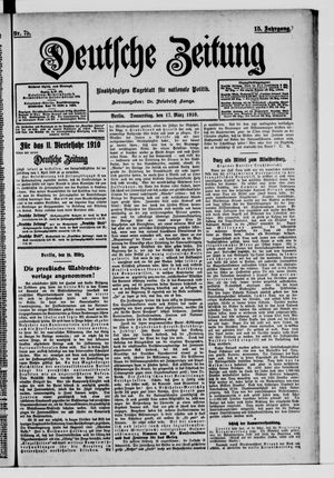Deutsche Zeitung vom 17.03.1910