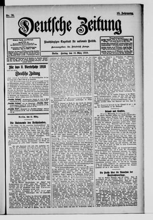 Deutsche Zeitung on Mar 18, 1910