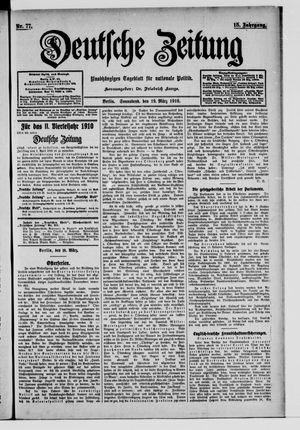 Deutsche Zeitung on Mar 19, 1910