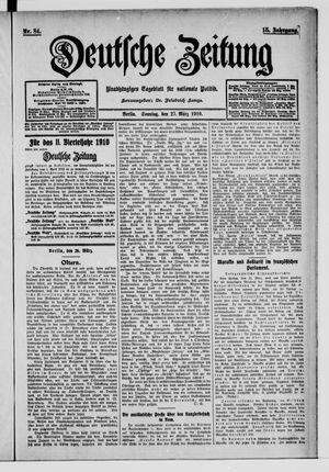 Deutsche Zeitung on Mar 27, 1910