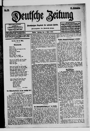 Deutsche Zeitung vom 01.04.1910