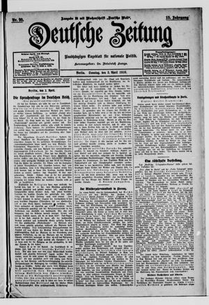 Deutsche Zeitung on Apr 3, 1910