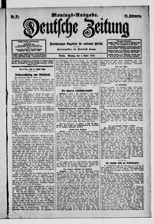 Deutsche Zeitung on Apr 4, 1910