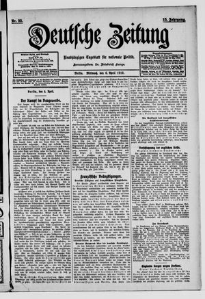 Deutsche Zeitung vom 06.04.1910