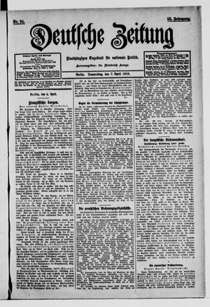 Deutsche Zeitung on Apr 7, 1910