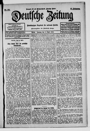 Deutsche Zeitung vom 17.04.1910