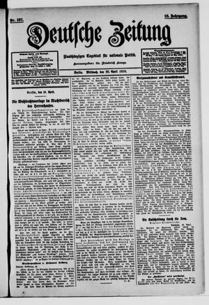 Deutsche Zeitung vom 20.04.1910