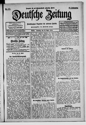 Deutsche Zeitung vom 24.04.1910