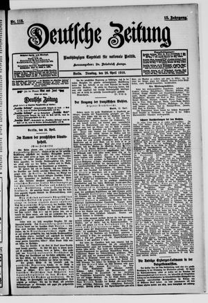 Deutsche Zeitung on Apr 26, 1910
