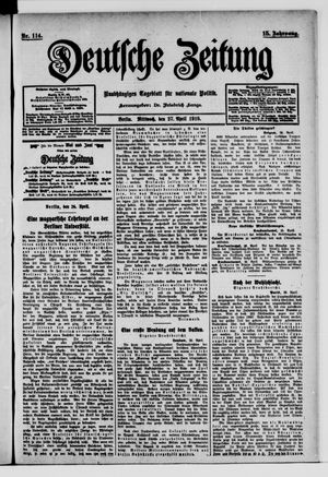 Deutsche Zeitung vom 27.04.1910