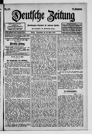 Deutsche Zeitung vom 28.04.1910
