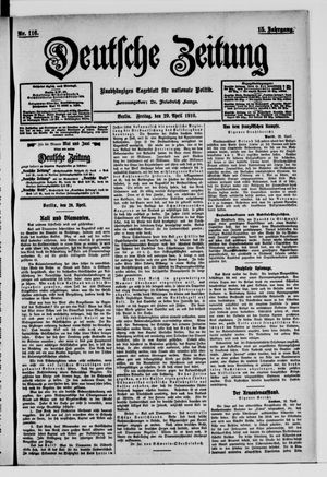 Deutsche Zeitung vom 29.04.1910