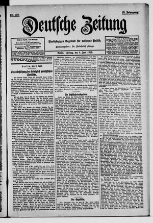 Deutsche Zeitung vom 03.06.1910
